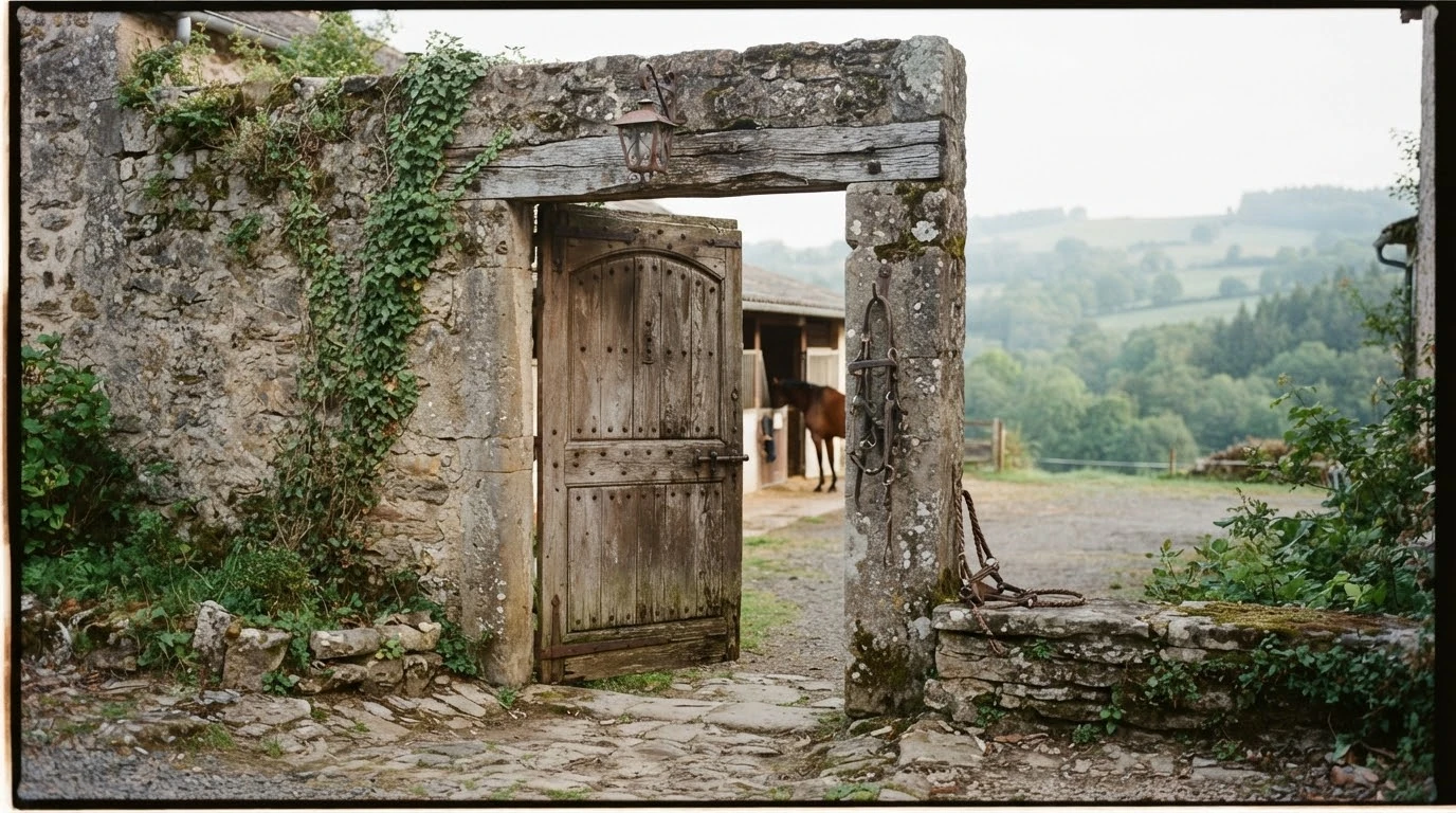 Entrée du Les chevaux des Sperios, centre équestre à Saint-Paulien