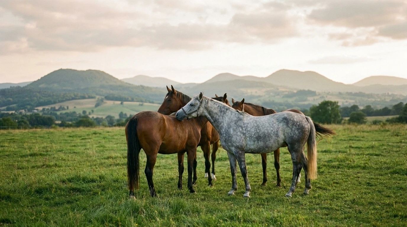Les chevaux du Les chevaux des Sperios en liberté, Haute-Loire